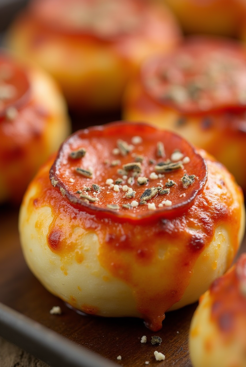 Cheesy Pepperoni Pizza Bombs