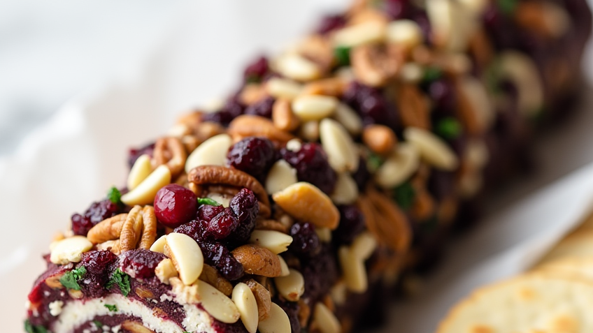 Cranberry Pecan Cheese Log