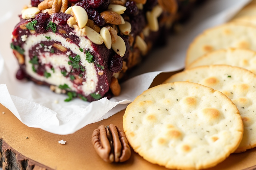 Cranberry Pecan Cheese Log