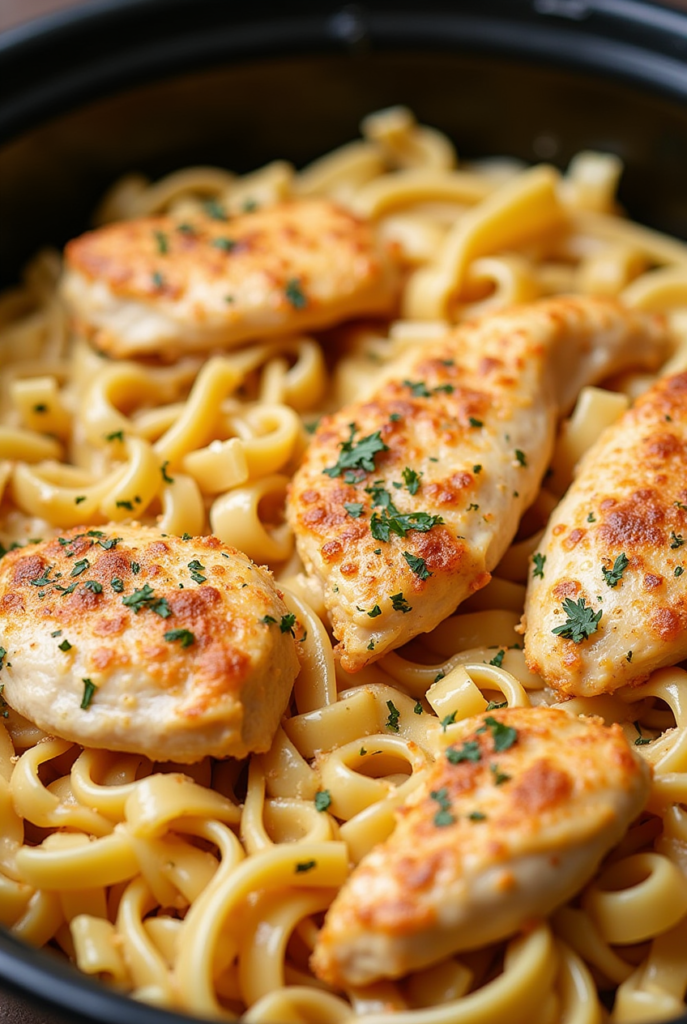 Crock Pot Creamy Cajun Chicken Pasta recipe