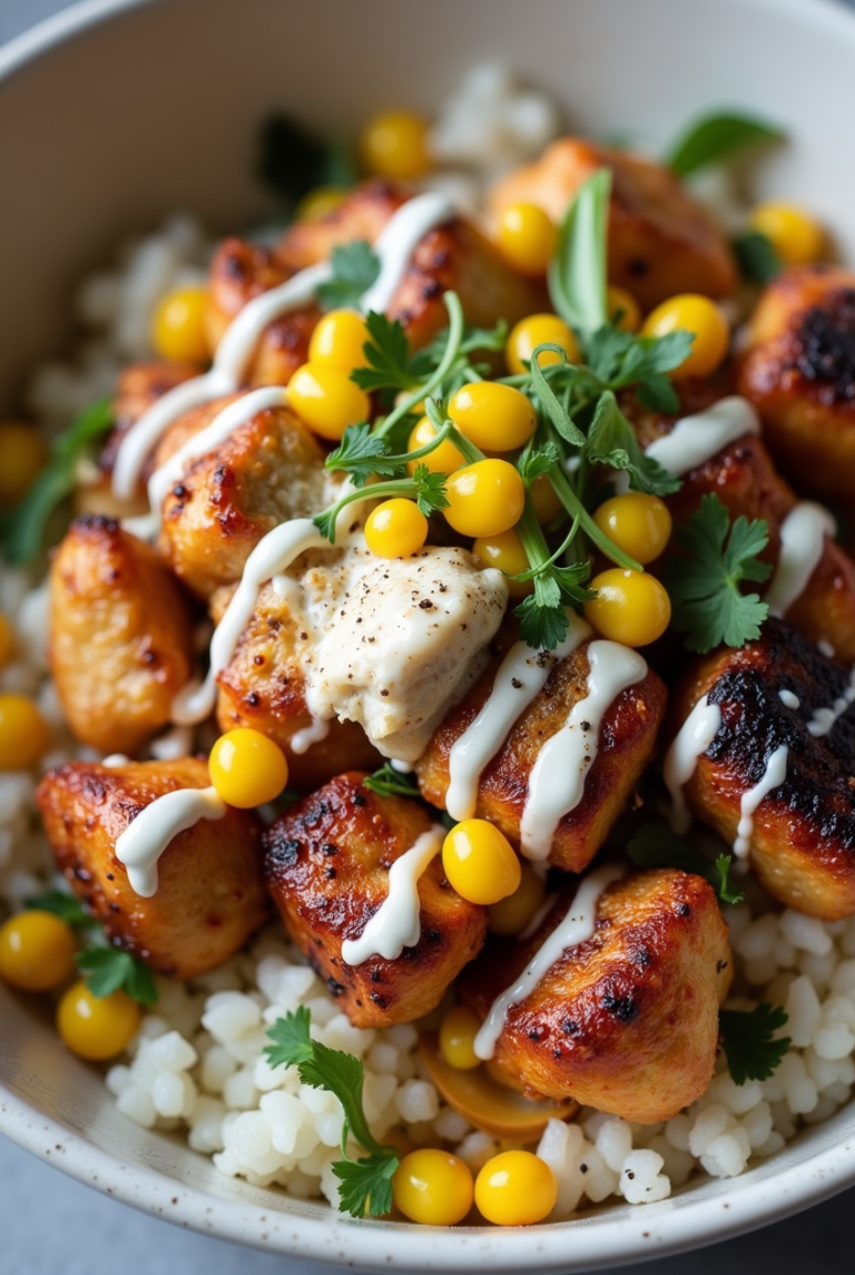 A Quick Street Corn Chicken Rice Bowl – 35m