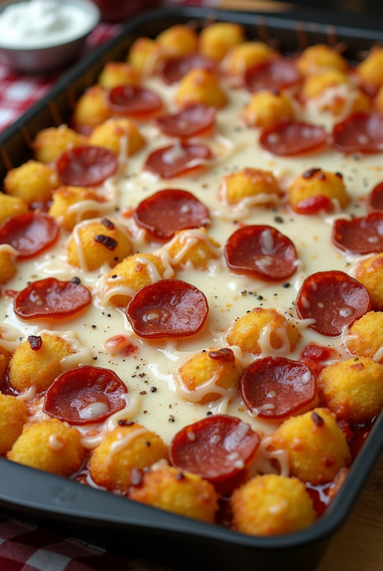 Pizza Tot Casserole