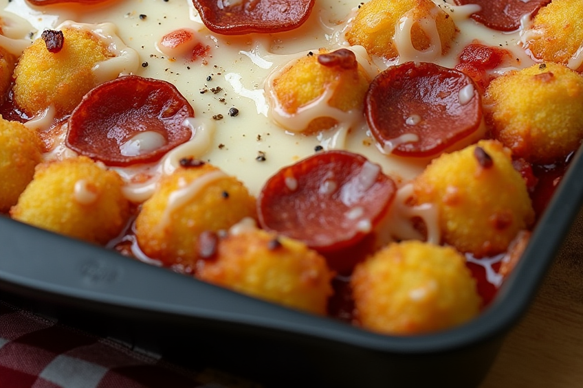 Pizza Tot Casserole