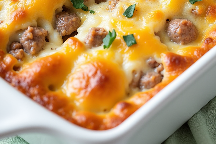 Overnight Sausage and Egg Casserole