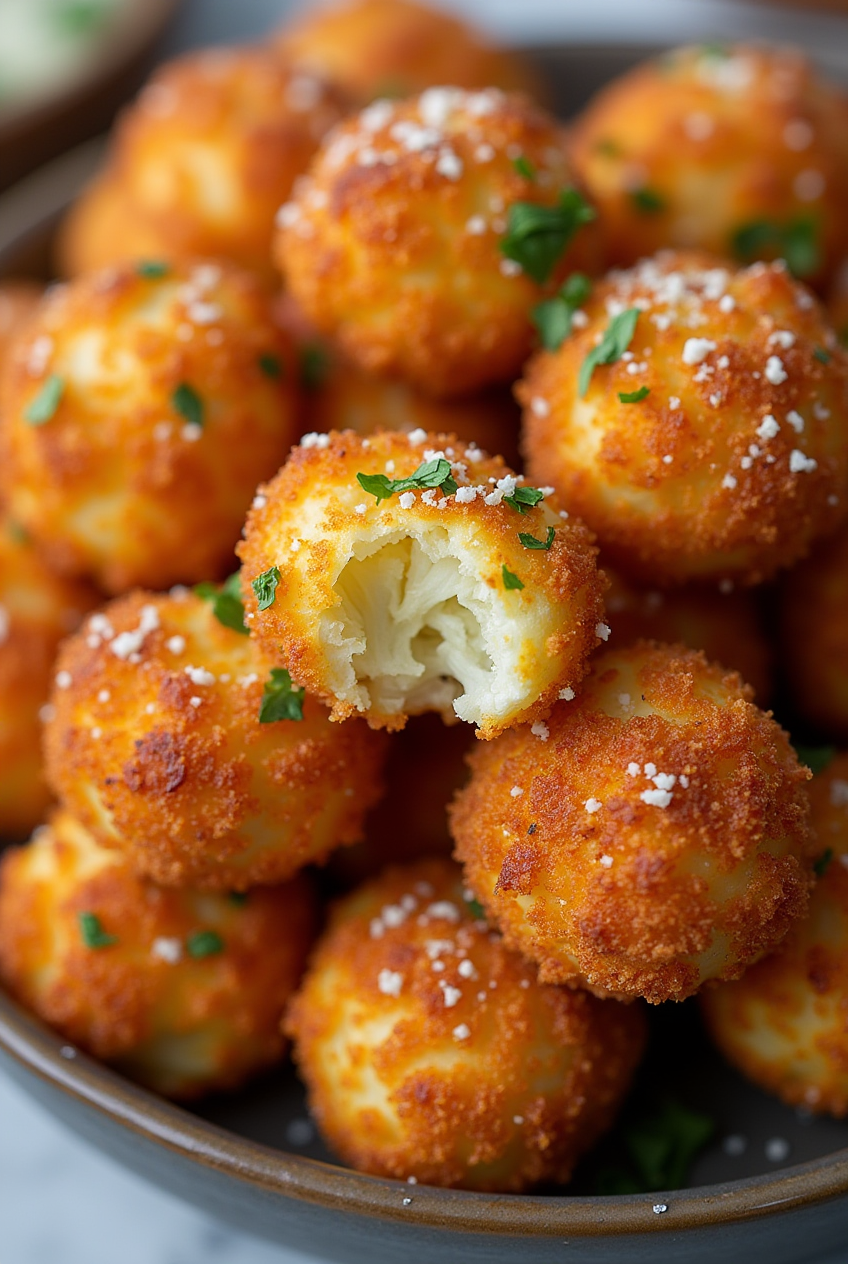 oven-baked Parmesan cauliflower bites