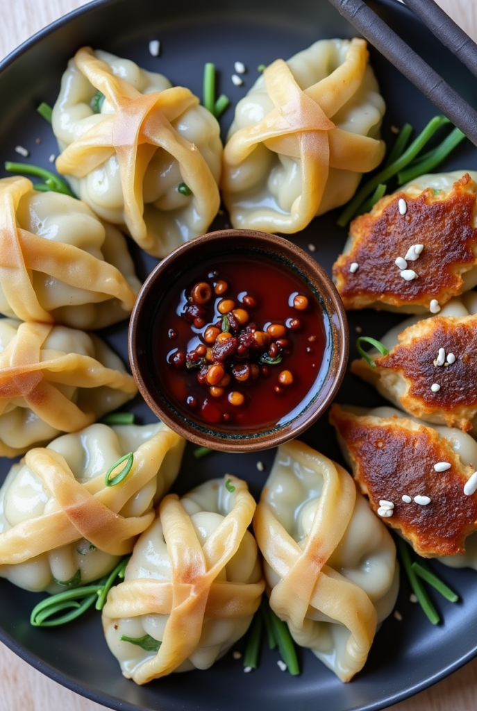 pan fried chicken dumplings