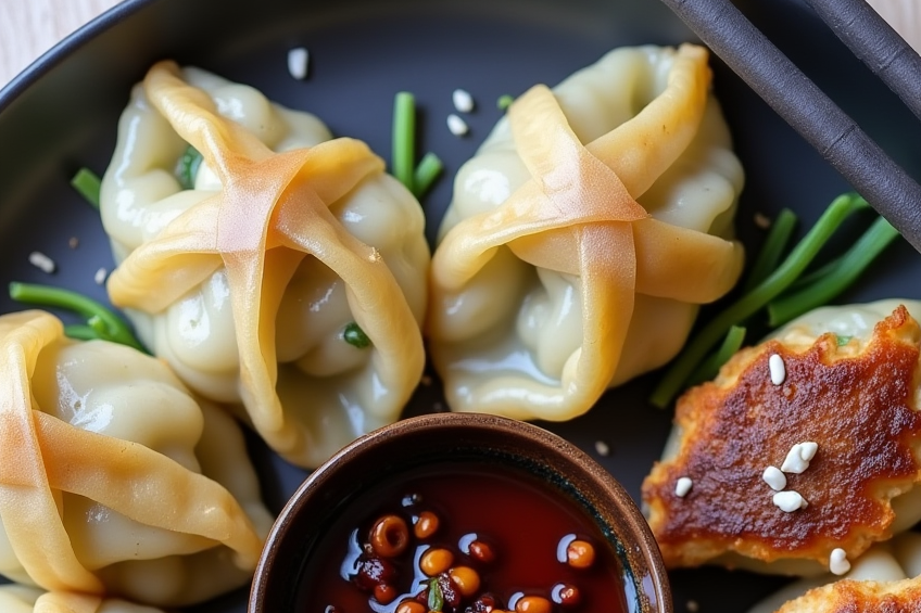 pan fried chicken dumplings