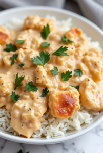 Creamy Smothered Chicken and Rice