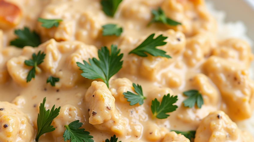 Creamy Smothered Chicken and Rice