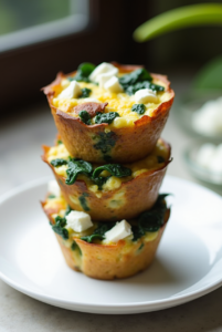 Egg Muffins with Spinach and Feta