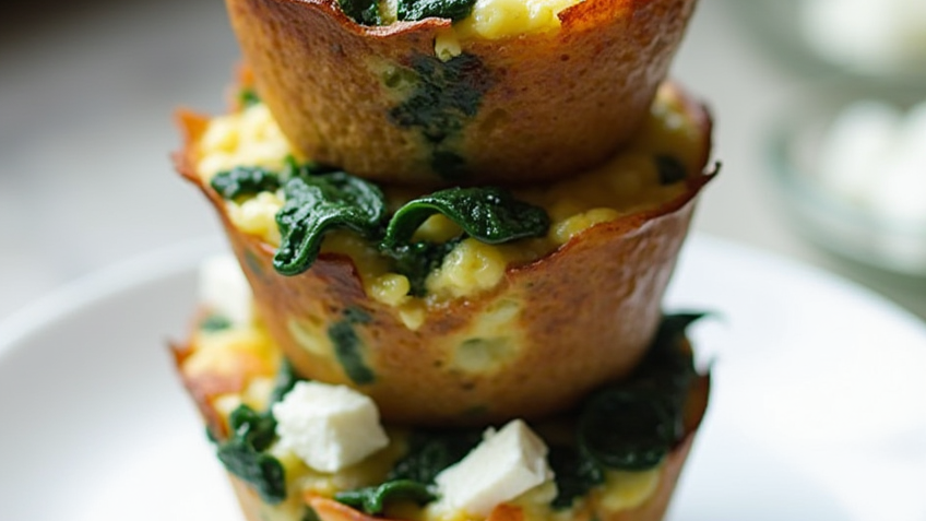 Egg Muffins with Spinach and Feta