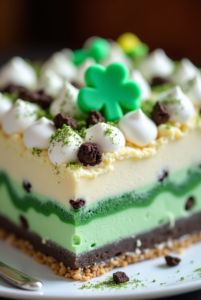 Shamrock Shake Dessert Lasagna