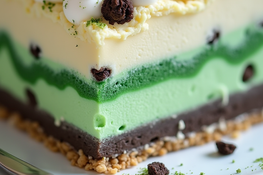 Shamrock Shake Dessert Lasagna