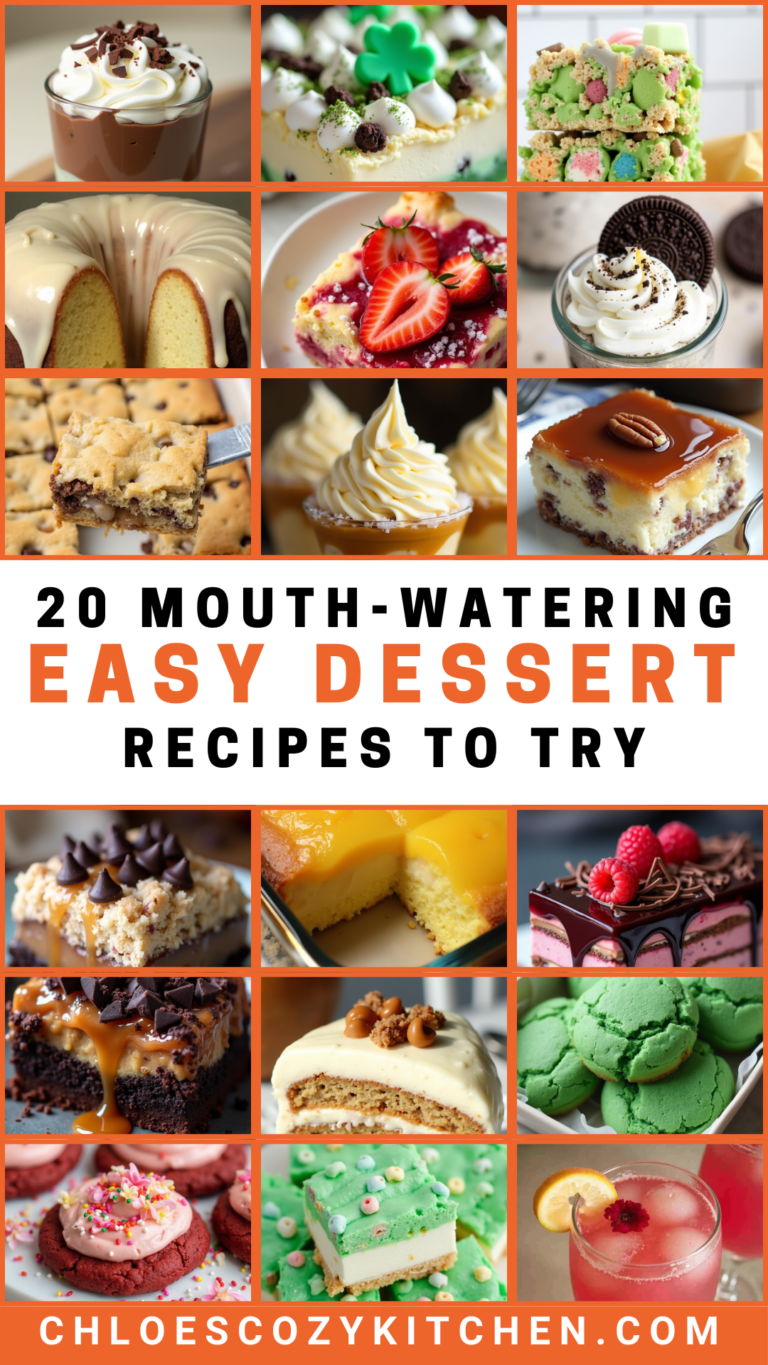 20 TASTY, EASY, AND MOUTH-WATERING DESSERT RECIPES TO TRY